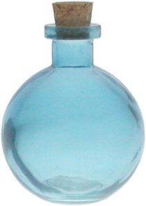 8.8 oz. blue glass ball bottle, blue glass diffuser bottle
